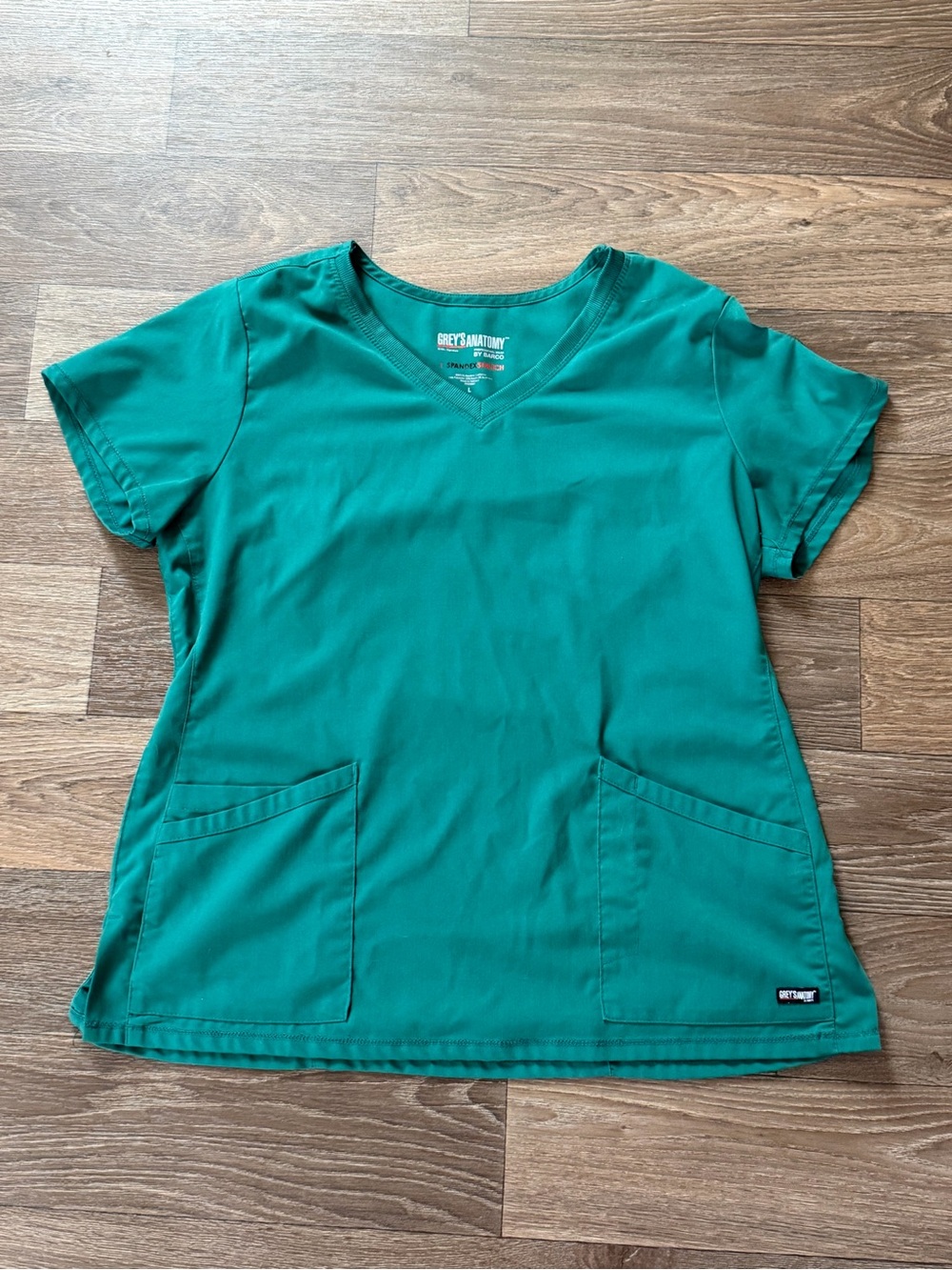 Grey's Anatomy by Barco Spandex Strwtch scrub
Top Size Large Midland College Pat